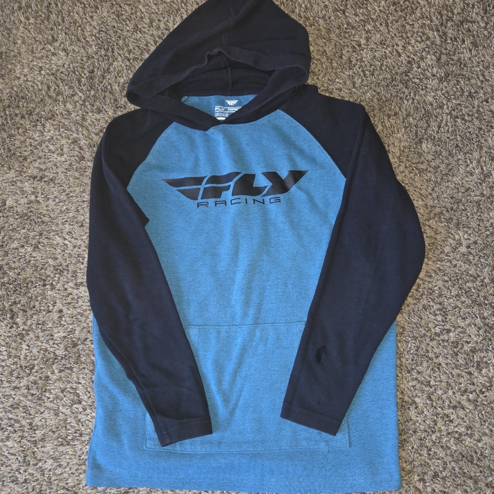 Fly Racing Blue and Black Hoodie